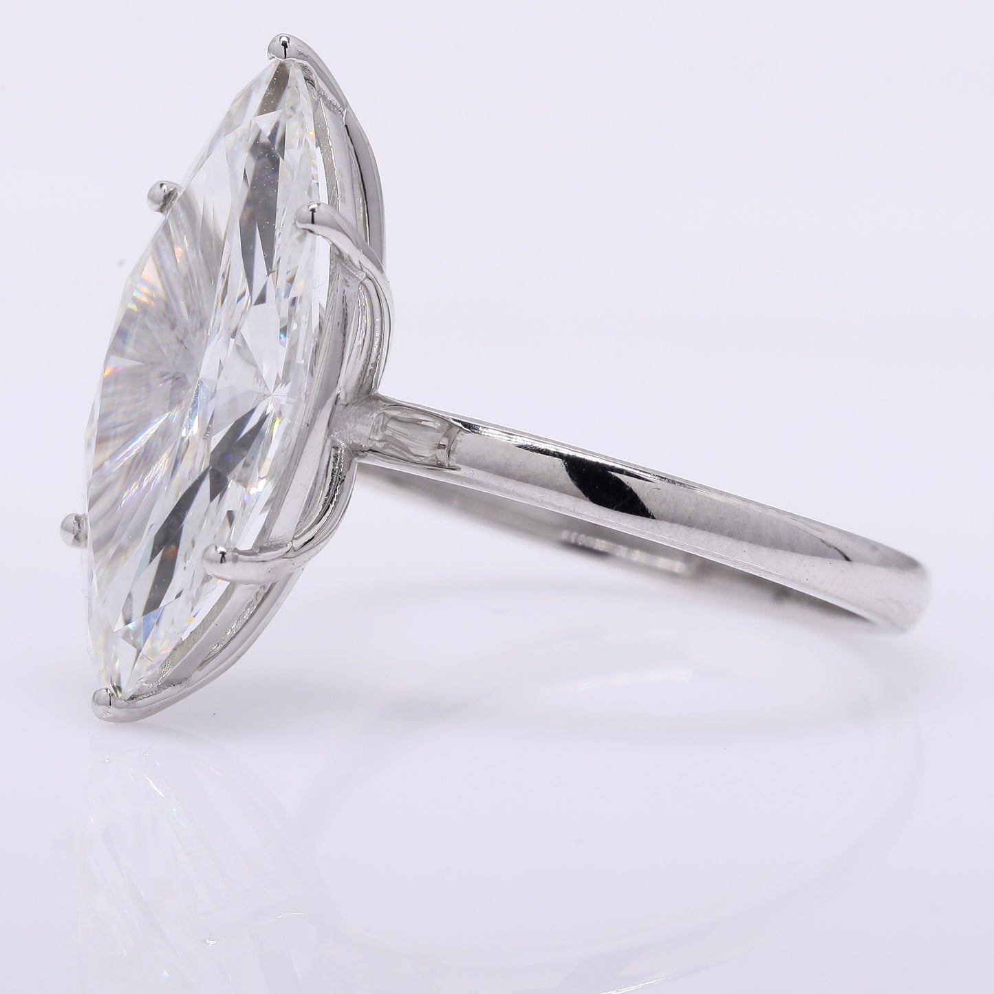 5.74 Ct Marquise Lab Grown Diamond 950 Platinum Ring