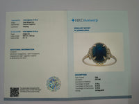 3.23 Ct Oval Natural Sapphire 14K Gold Ring