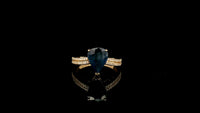 2.58 Ct Pear Natural Sapphire 14K Gold Ring