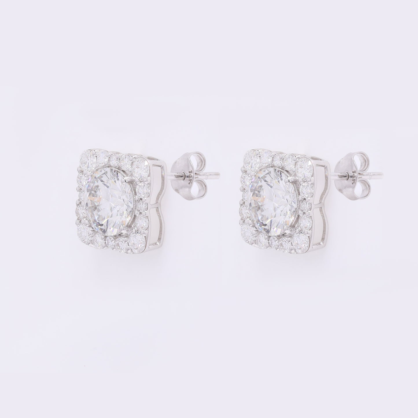 4.16 Carats Lab Grown Diamond 14K Gold Earrings