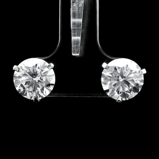 4.05 Carats Lab Grown Diamond 14K Gold Earrings