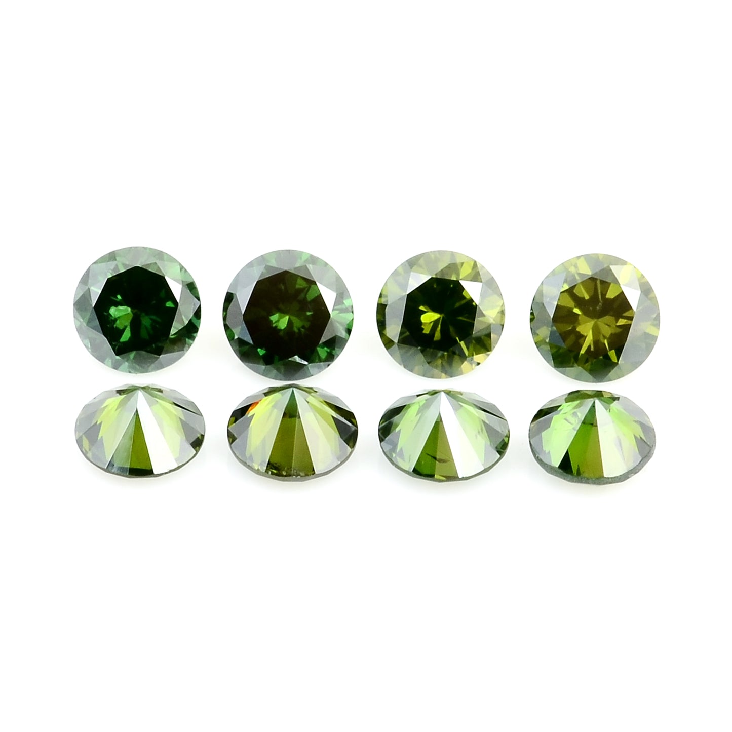 0.72 Green Diamond Round Loose Gemstone