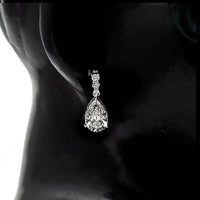 4.38 Carats Lab Grown Diamond 14K Gold Earrings