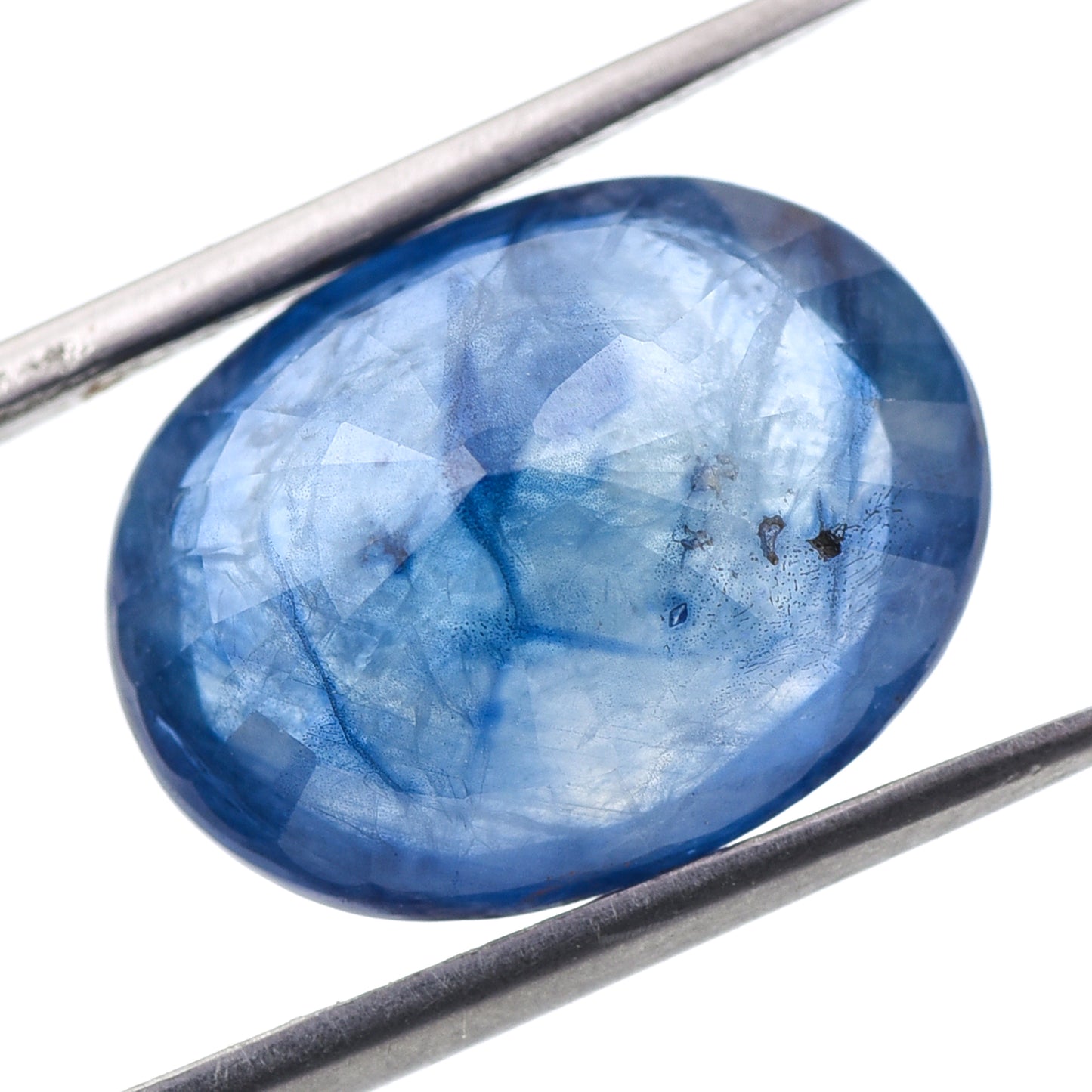 10.91 Natural Corundum Sapphire Oval Mixed Cut Gemstone