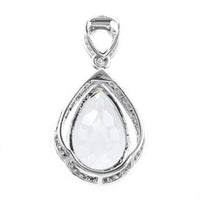 3.52 Ct Pear Mixed Cut Natural Aquamarine 950 Platinum Pendant
