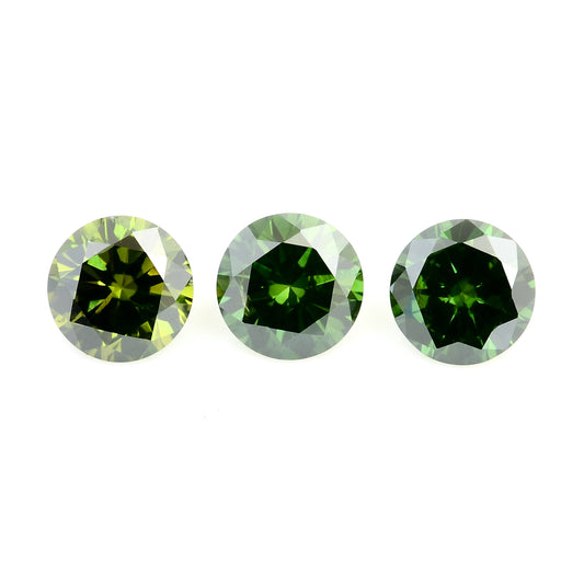 0.60 Green Diamond Round Loose Gemstone