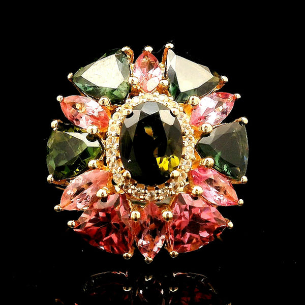 4.99 Ct Oval Tourmaline 14K Gold Ring