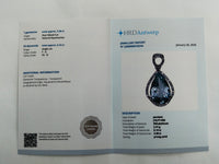 3.52 Ct Pear Mixed Cut Natural Aquamarine 950 Platinum Pendant