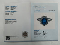 1.62 Ct Oval Mixed Cut Natural Sapphire 950 Platinum Ring