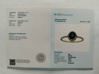 1.21 Ct Oval Mixed Cut Natural Sapphire 14K Gold Ring