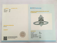 2.06 Carats Lab Grown Diamond 14K Gold Ring