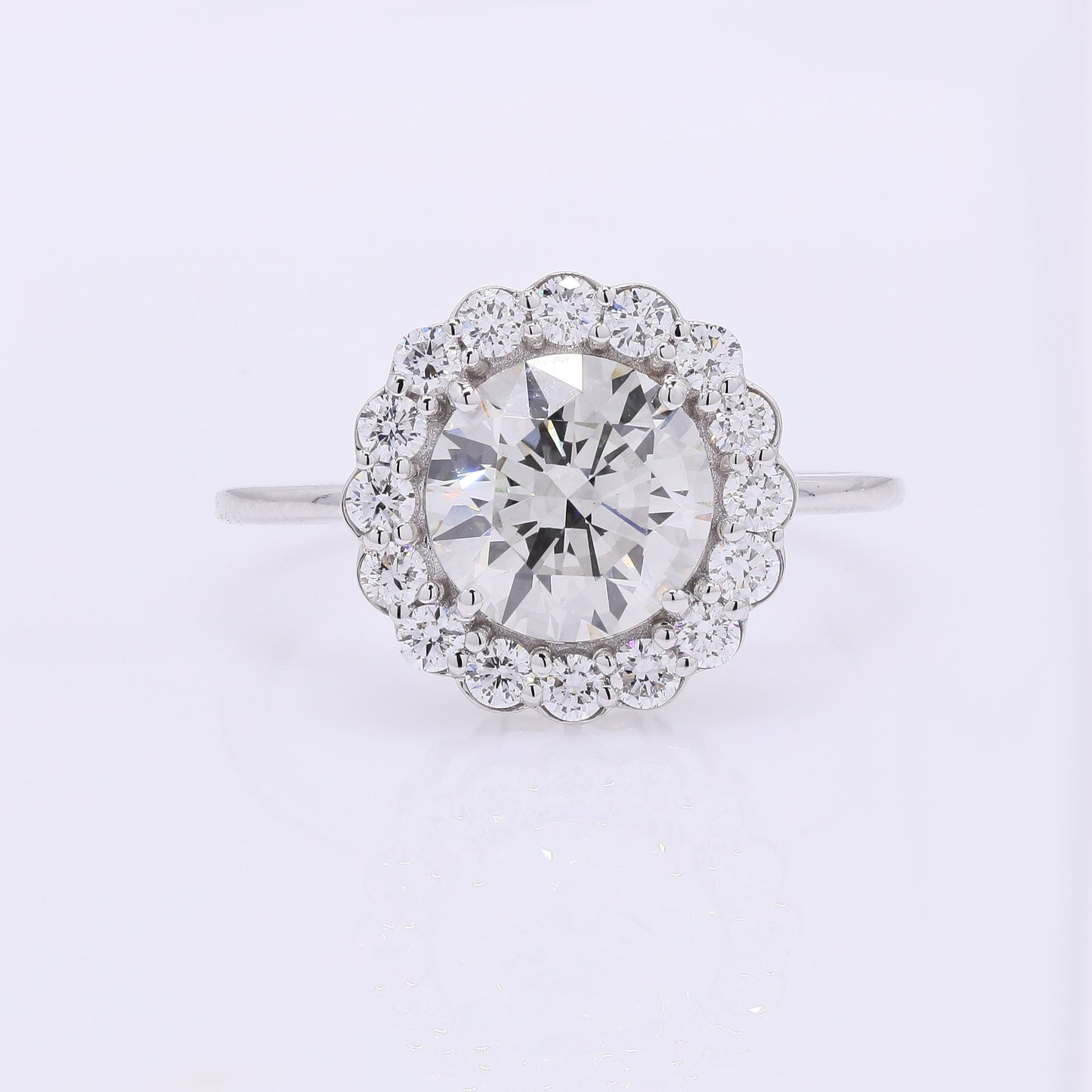 2.65 Carats Lab Grown Diamond 14K Gold Ring