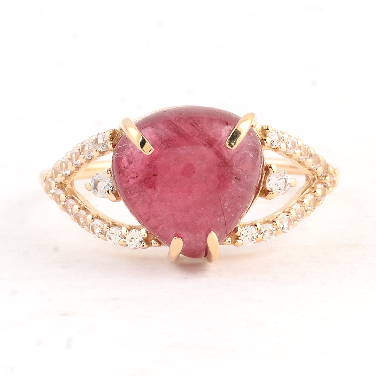 5.35 Ct Heart Tourmaline 14K Gold Ring