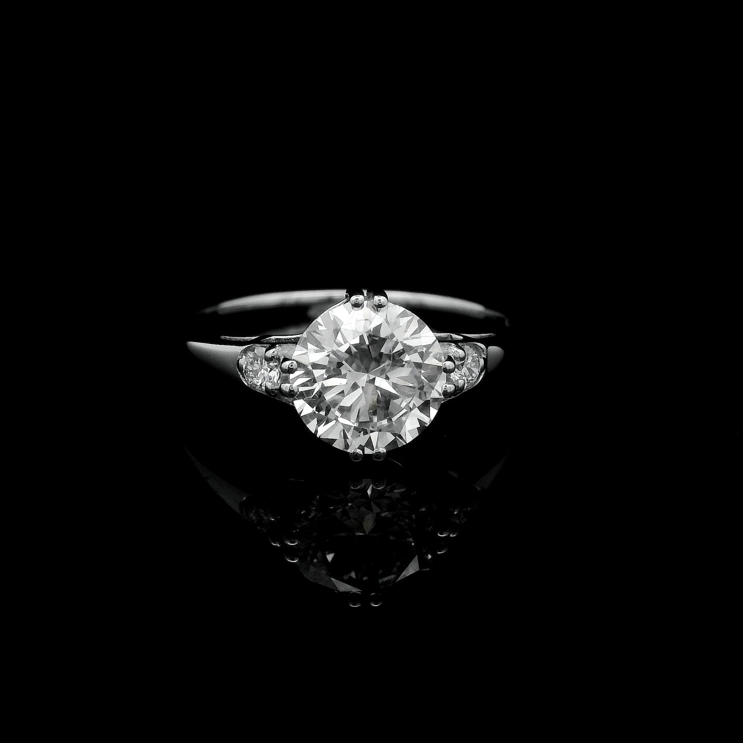 1.56 Ct Round Lab Grown Diamond 14K Gold Ring