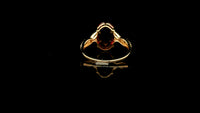 3.43 Ct Oval Lab Grown Ruby 14K Gold Ring