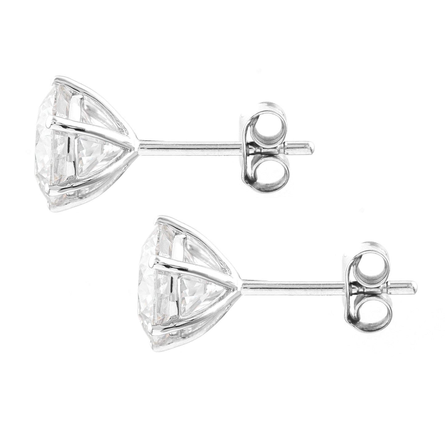 3.10 Carats Lab Grown Diamond 14K Gold Earrings