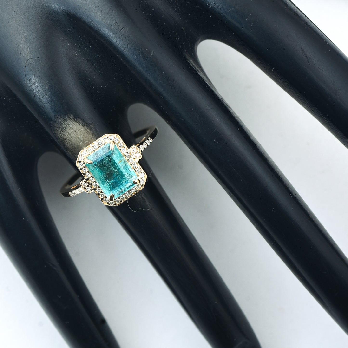 2.00 Ct Octagon Step Cut Natural Emerald 14K Gold Ring