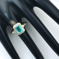 2.00 Ct Octagon Step Cut Natural Emerald 14K Gold Ring