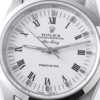 Rolex Air-King 14000 White Center Roman W Serial Pre-Owned Men's