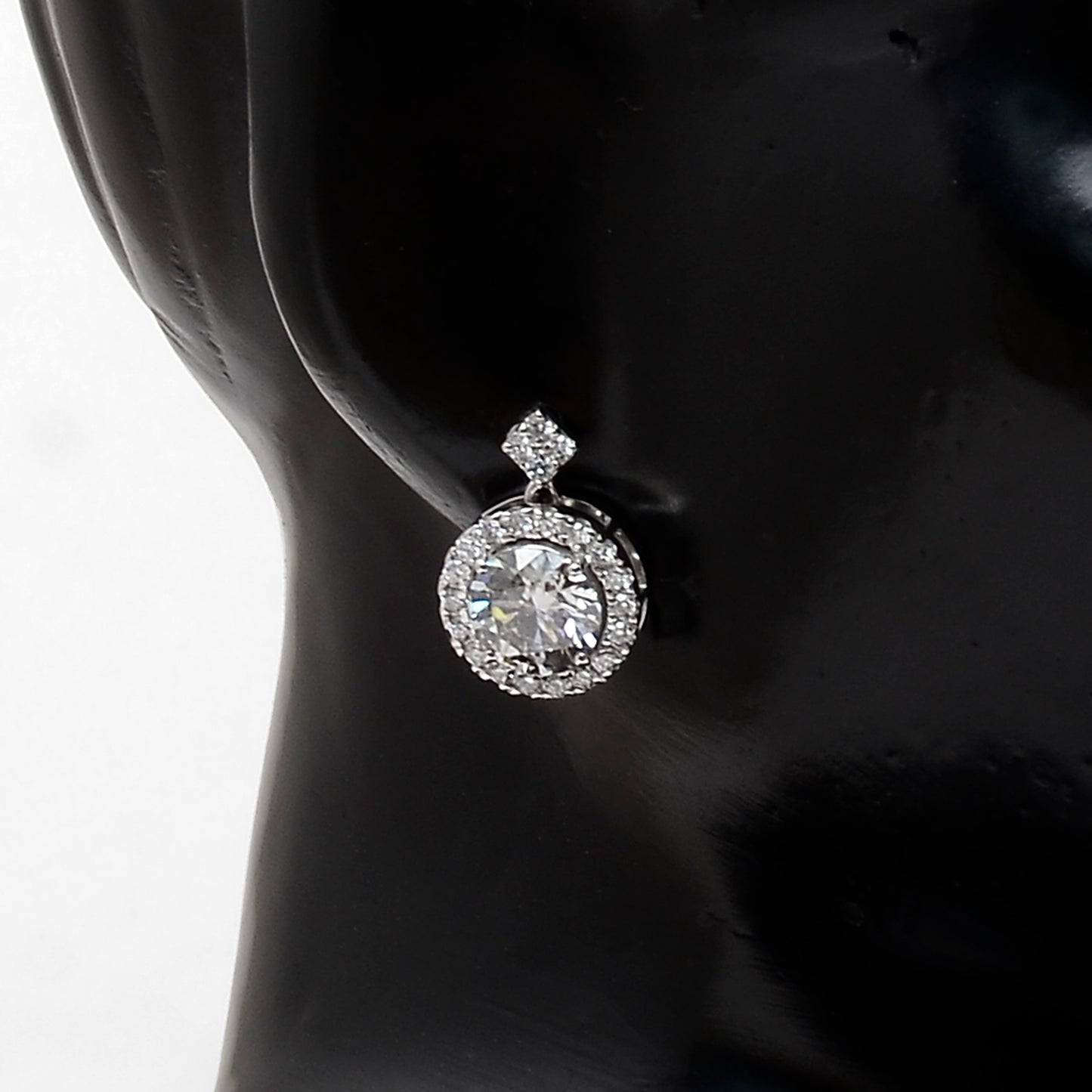 3.83 Carats Lab Grown Diamond 14K Gold Earrings