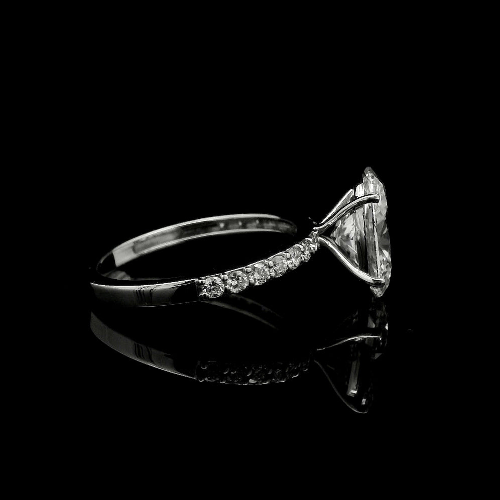3.05 Carats Lab Grown Diamond 14K Gold Ring