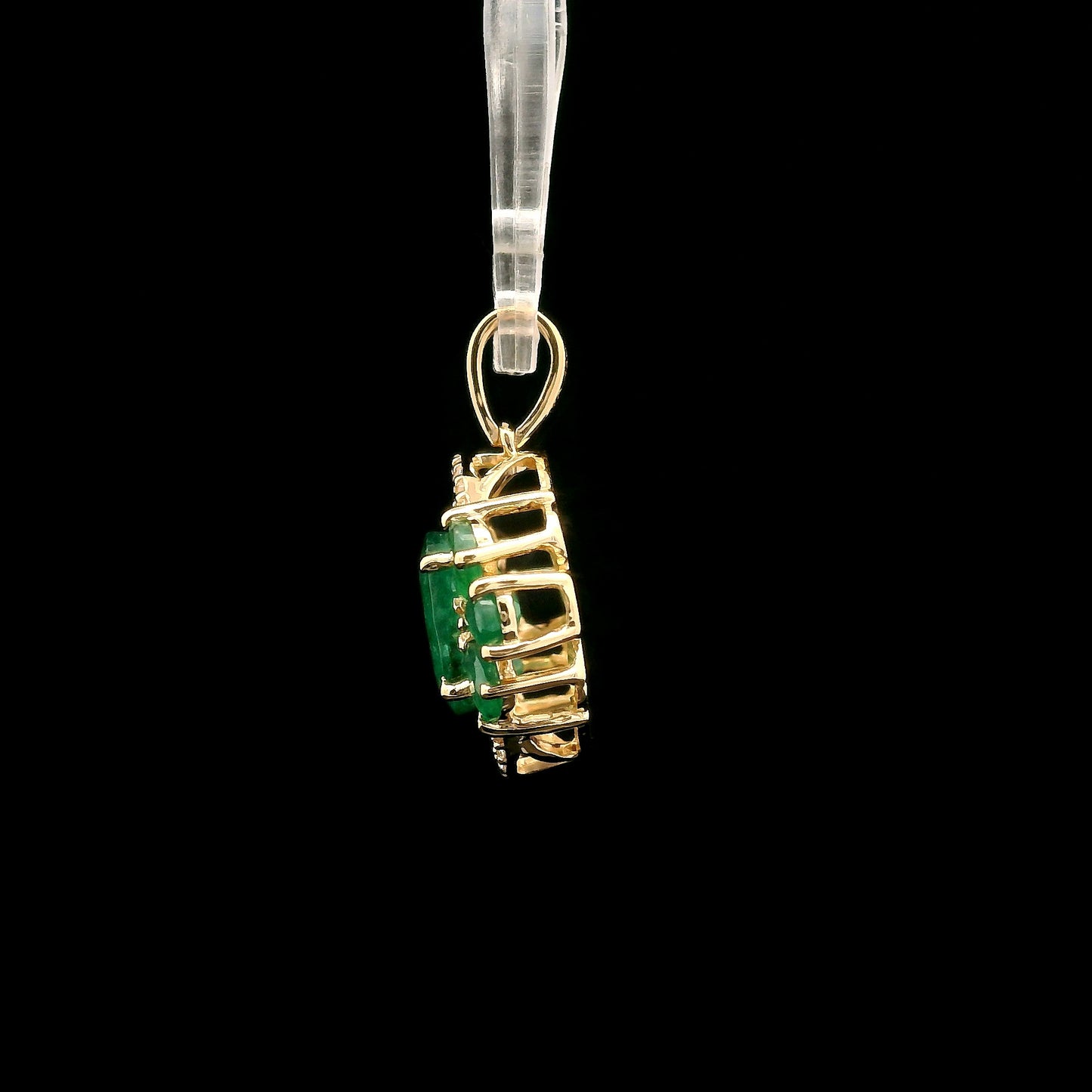 2.15 Ct Oval Emerald 14K Gold Pendant