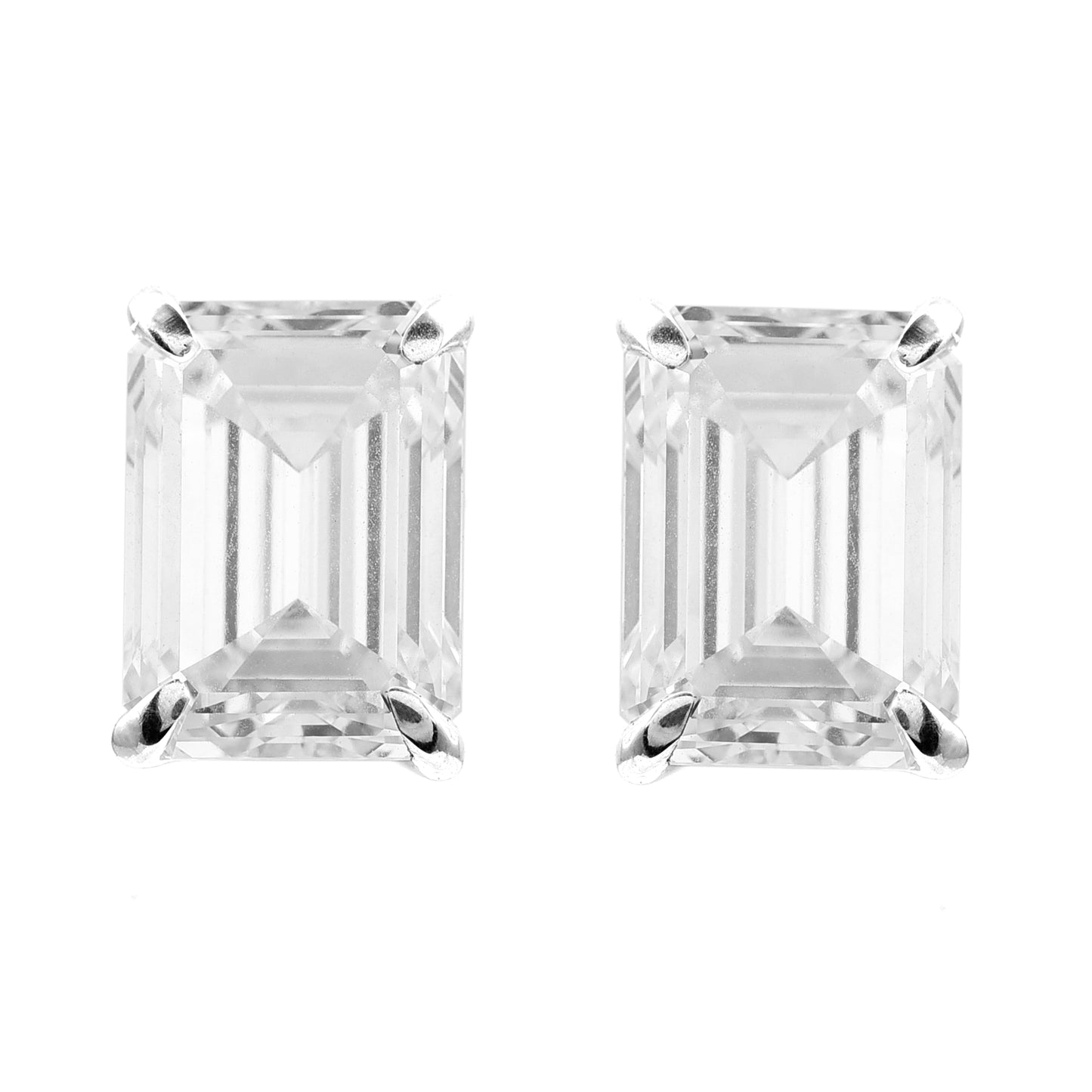3.67 Carats Lab Grown Diamond 14K Gold Earrings