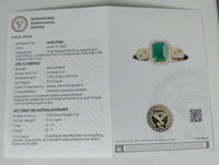 1.13 Ct Emerald Cut Natural Beryl Emerald 14K Gold Ring