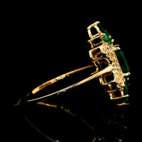1.42 Ct Octagon Emerald 14K Gold Ring