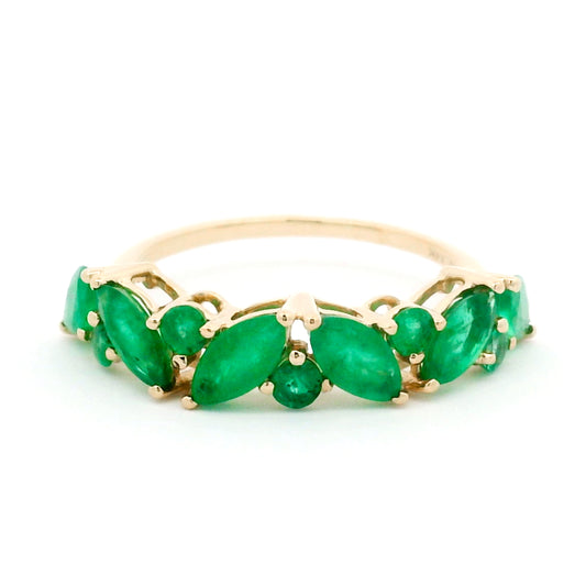 1.80 Ct Marquise Emerald 14K Gold Ring
