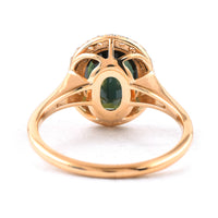 4.52 Ct Oval Green Sapphire 18K Gold Ring