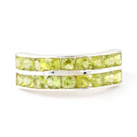 2.20 Ct Round Peridot 925 Sterling Silver Ring