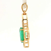 1.62 Ct Oval Emerald 14K Gold Pendant