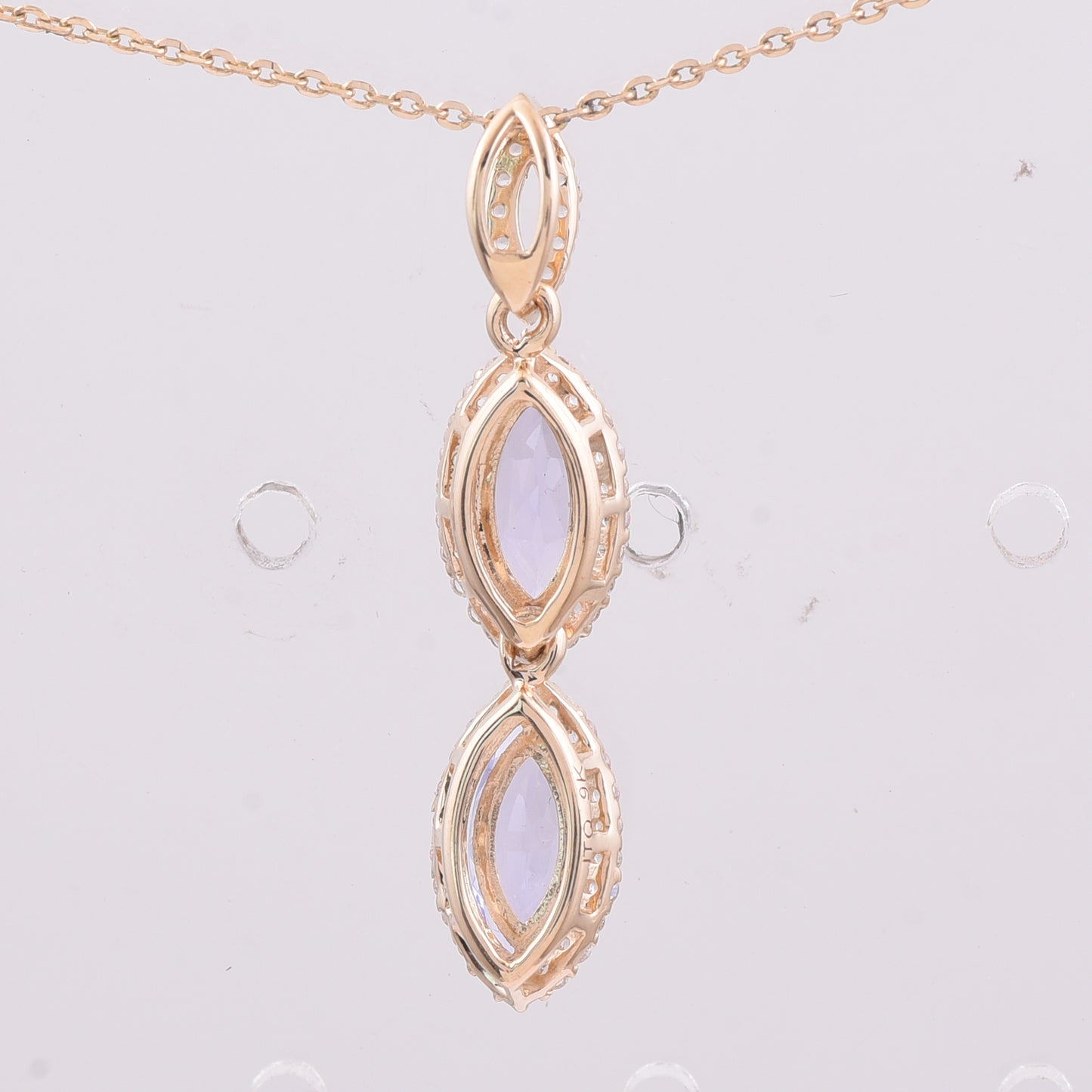 1.00 Ct Marquise Tanzanite 9K Gold Pendant