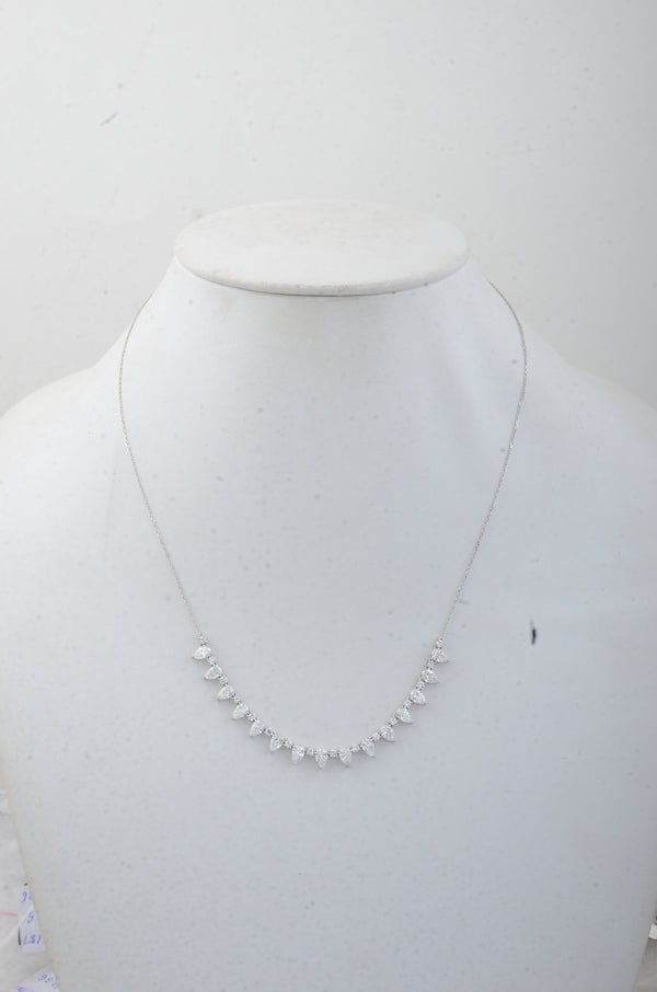 3.50 Carats Lab Grown Diamond 14K Gold Necklace
