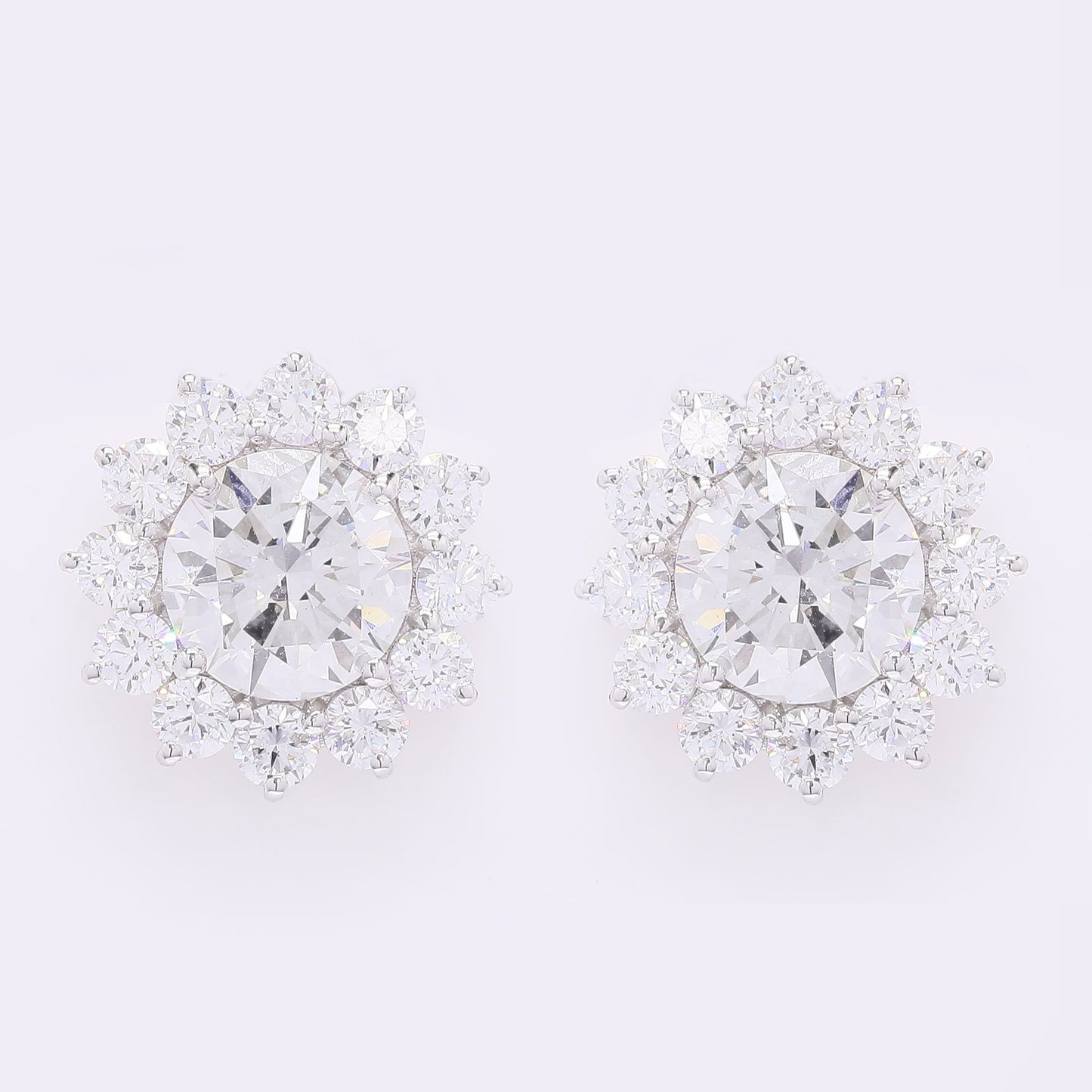 4.71 Carats Lab Grown Diamond 14K Gold Earrings