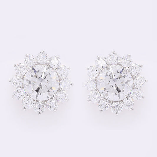 4.71 Carats Lab Grown Diamond 14K Gold Earrings