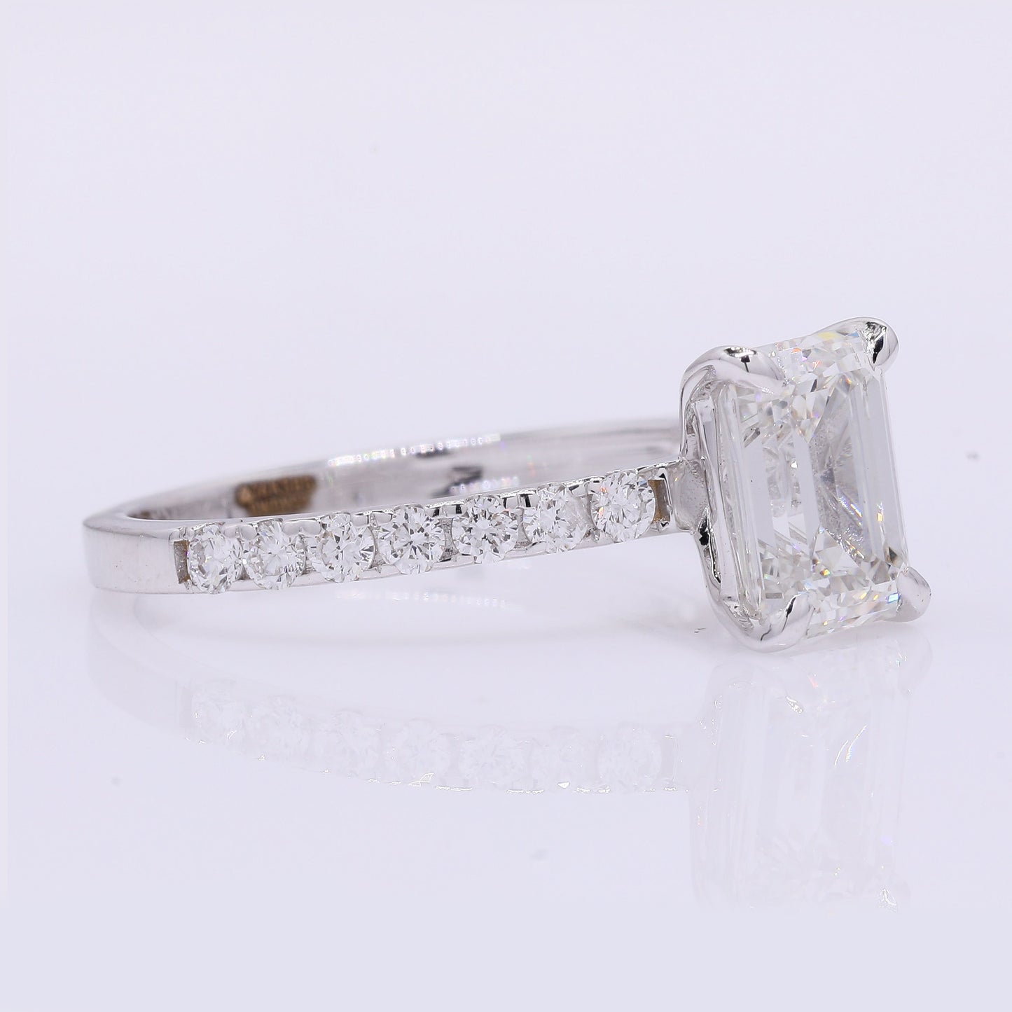 2.14 Carats Lab Grown Diamond 14K Gold Ring