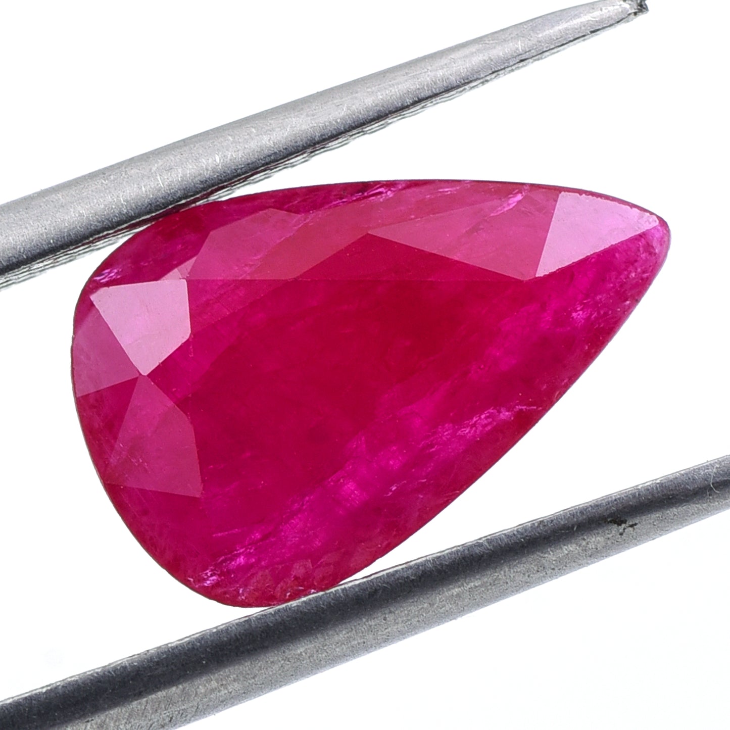 2.49 Natural Corundum Ruby Pear Mixed Cut Gemstone