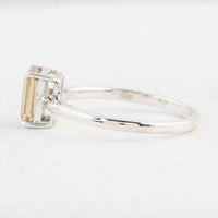 0.94 Ct Octagon Citrine 925 Sterling Silver Ring