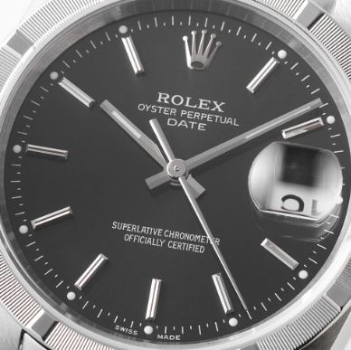Rolex Oyster Perpetual Date 15210 Black Y-Serial Pre-Owned Men's