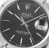 Rolex Oyster Perpetual Date 15210 Black Y-Serial Pre-Owned Men's