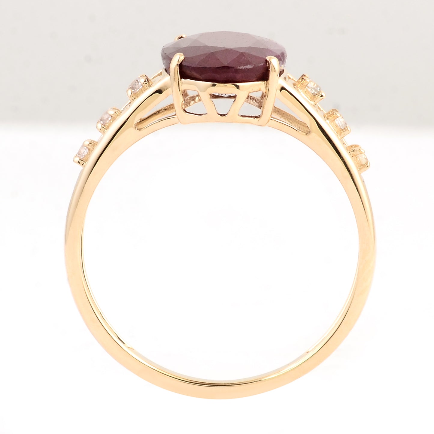 3.40 Ct Oval Ruby 14K Gold Ring