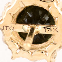 2.31 Ct Round Multi Tourmaline 14K Gold Earrings