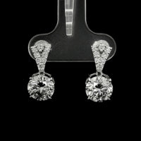 3.52 Carats Lab Grown Diamond 14K Gold Earrings