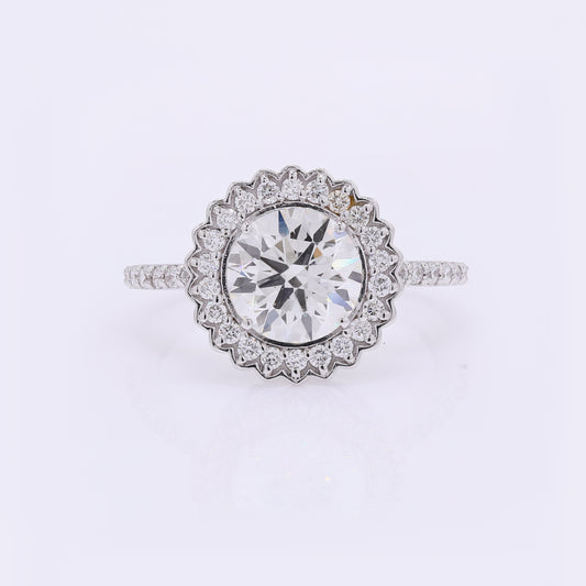 2.56 Carats Lab Grown Diamond 14K Gold Ring