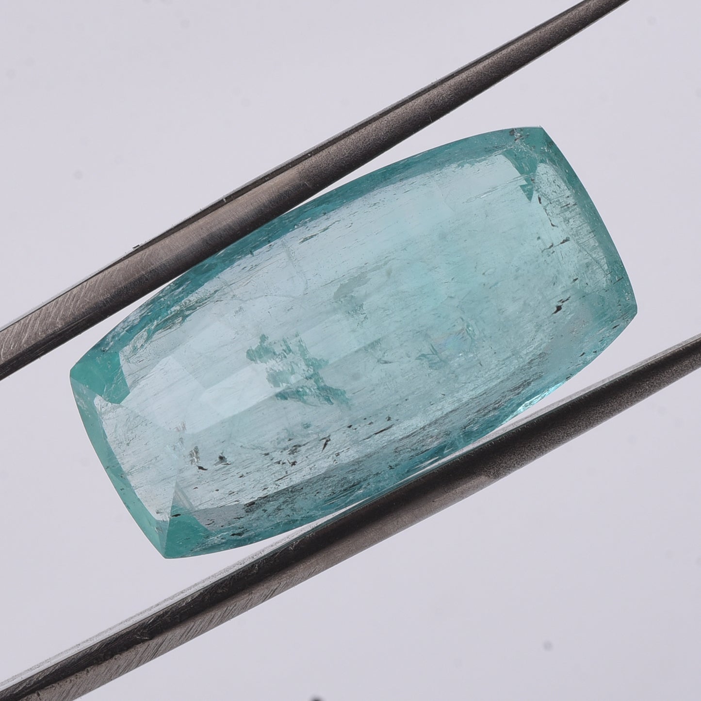 9.67 Natural Beryl Emerald Rectangular Cushion Mixed Cut Gemstone