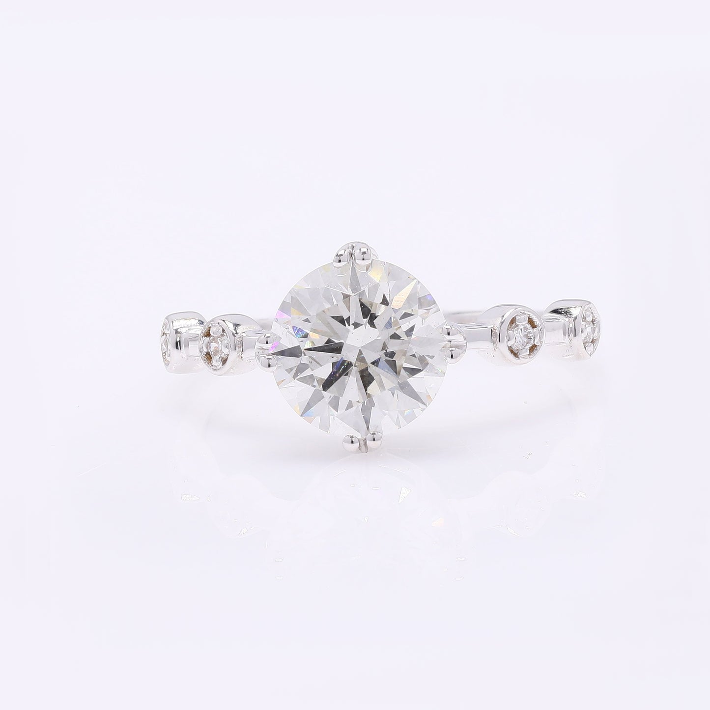 2.08 Carats Lab Grown Diamond 14K Gold Ring