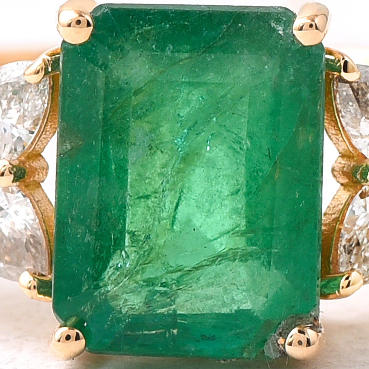 2.26 Ct Octagon Emerald 14K Gold Ring