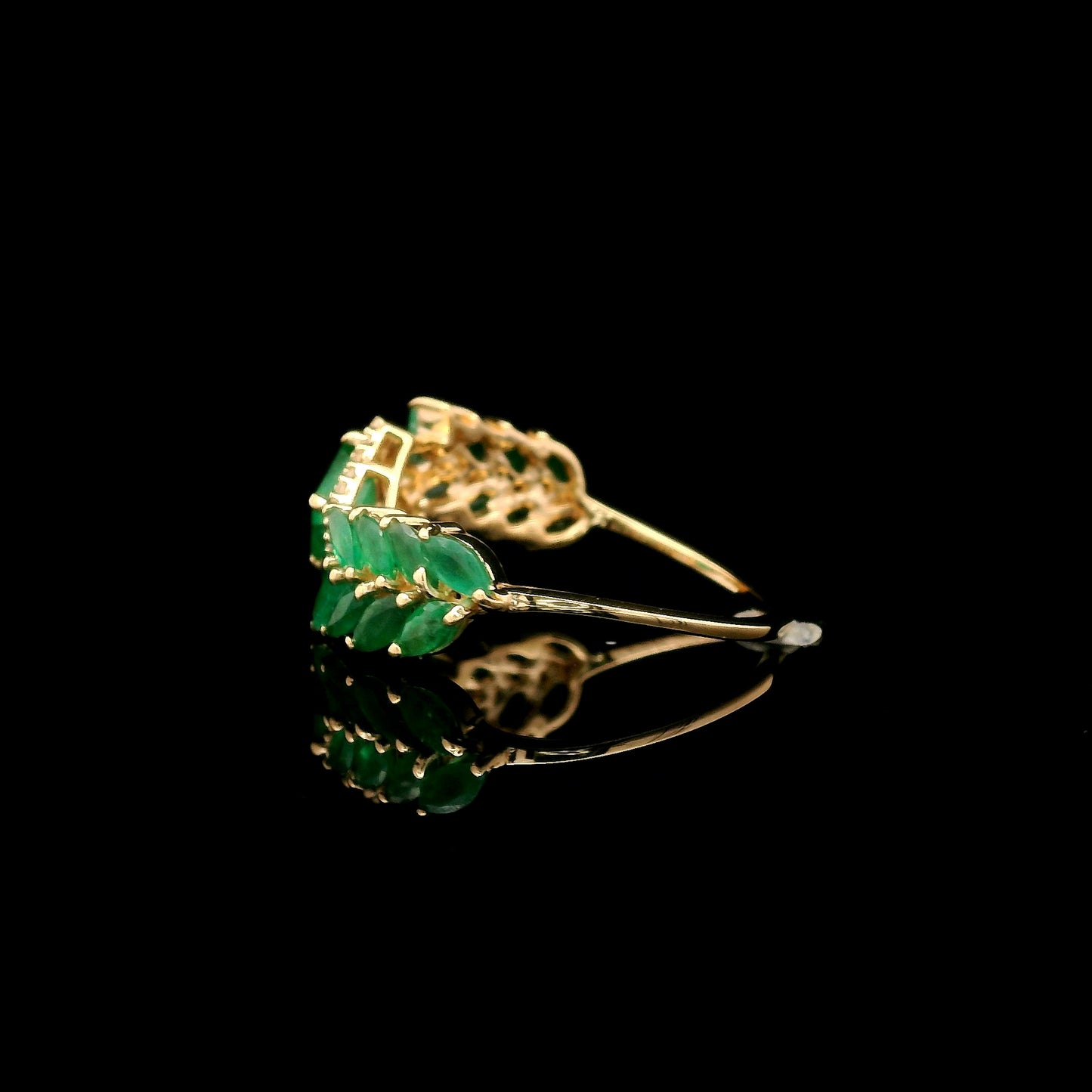 1.56 Ct Square Emerald 14K Gold Ring